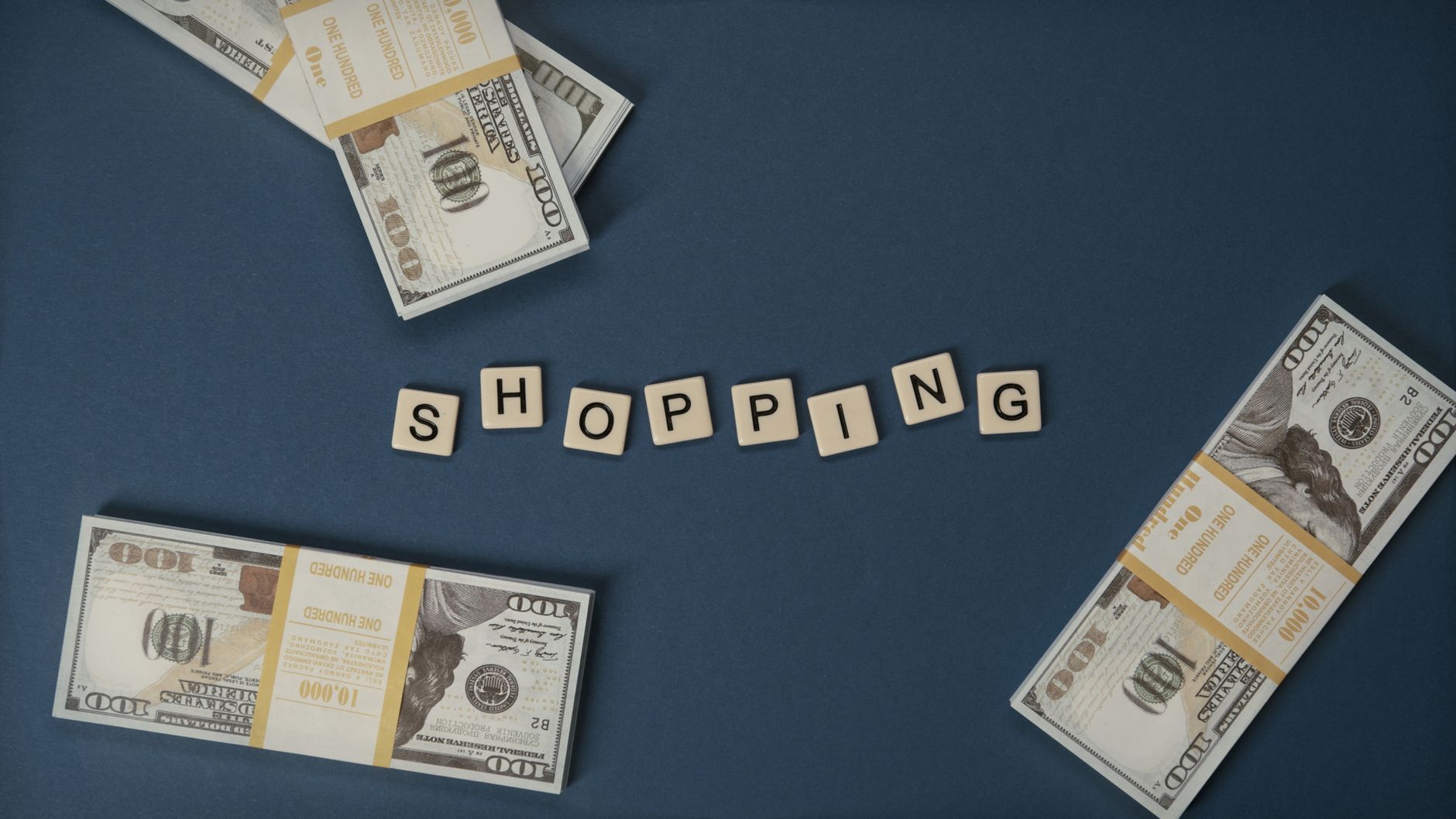 money on blue surface
